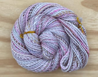 Handspun DK Weight Yarn 93 Yards Merino Wool Silk Handmade 2-Ply Skein