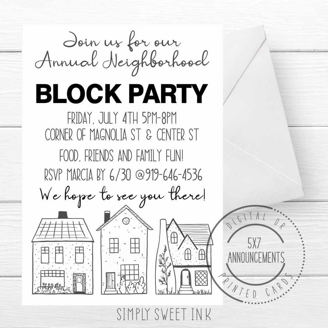 simple-block-party-invitation-block-party-invites-with-etsy