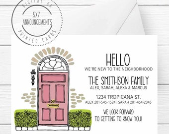 New Neighbor Introduction Card New to the Neighborhood Etsy New Neighbor Introduction Card New to the Neighborhood Etsy