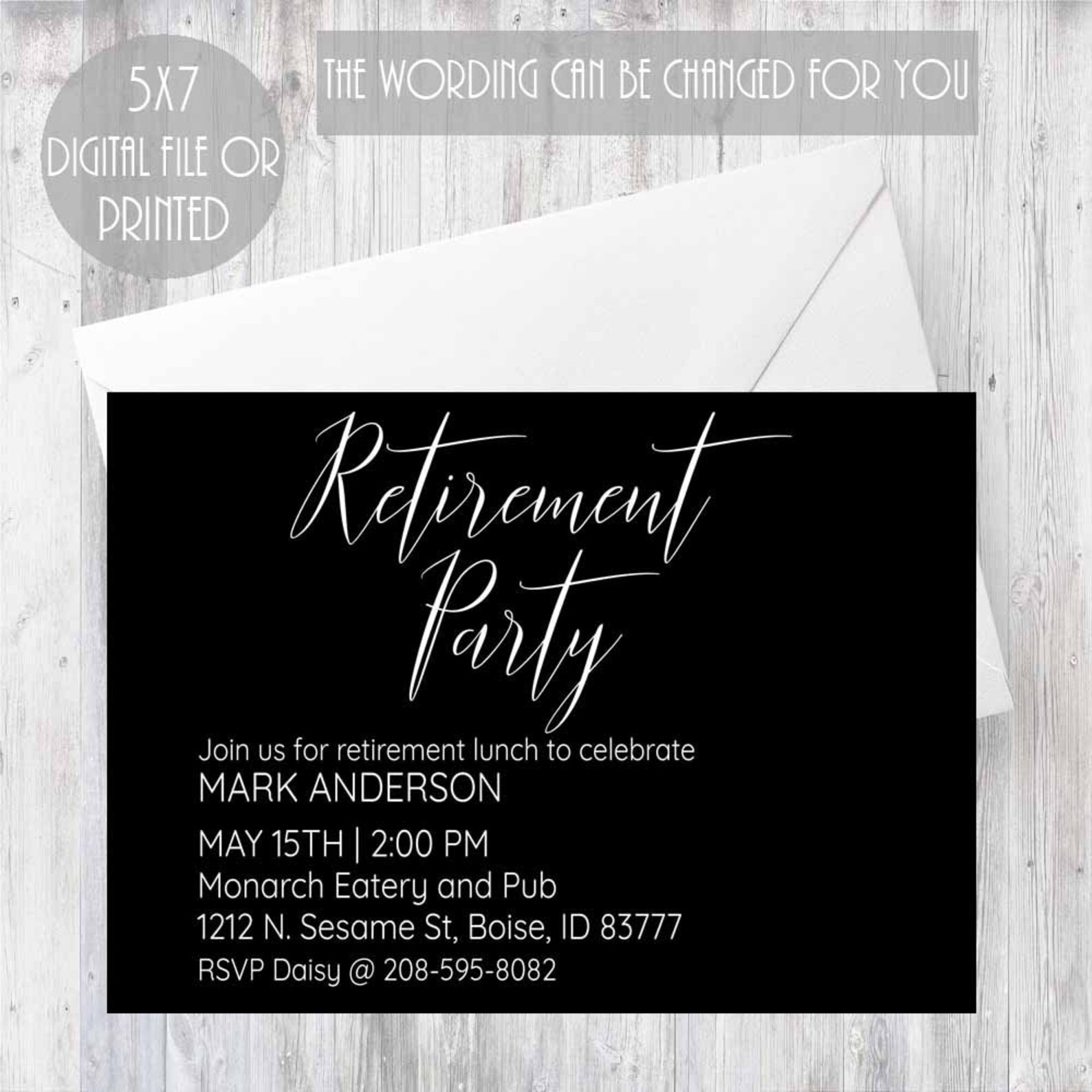Retirement party invitation retirement lunch or dinner | Etsy