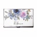 Metal business card case, floral business card holder, pretty card case for her, card holder for women, gift for professional coworker 