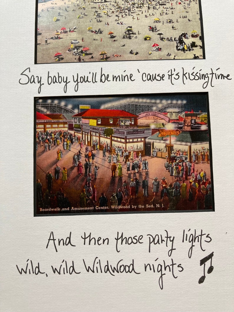 Oh Those Wildwood Days. Framed hand scripted wording from the song image 4