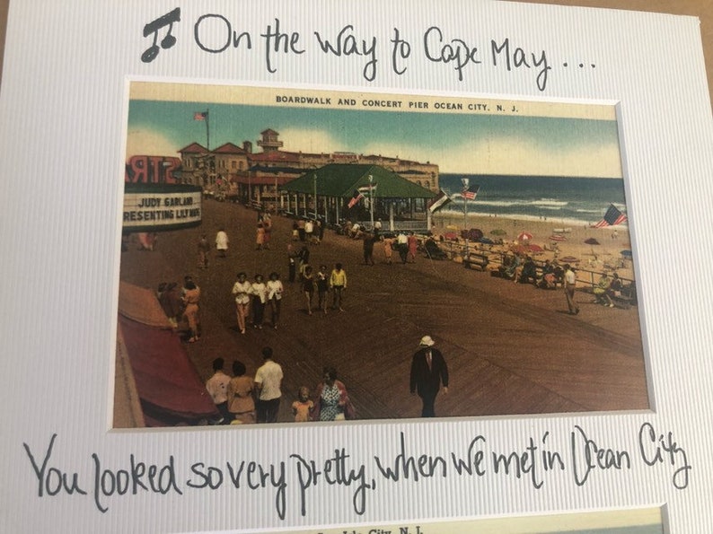 On the Way to Cape May framed post card prints Etsy