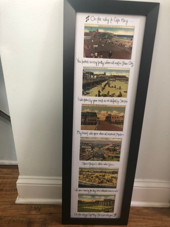 On the Way to Cape May framed post card prints Etsy