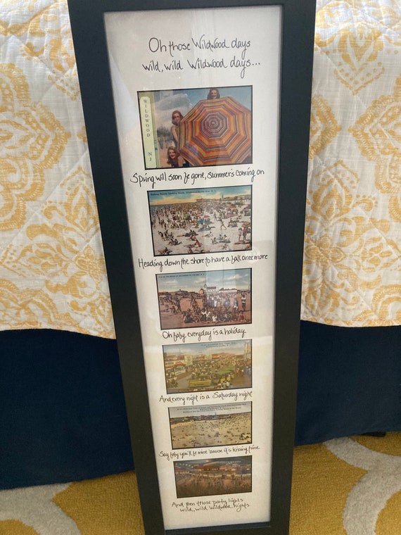 Oh Those Wildwood Days. Framed Hand Scripted Wording From the | Etsy