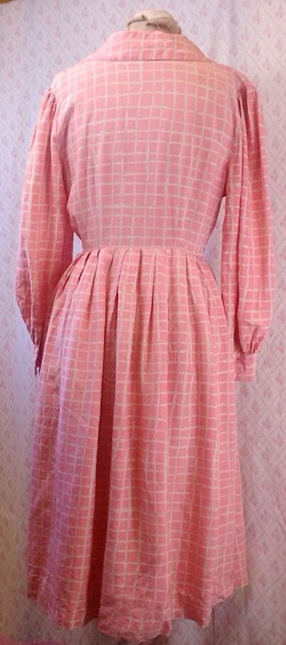 1950's vintage lovely pink and cream cotton/rayon… - image 5