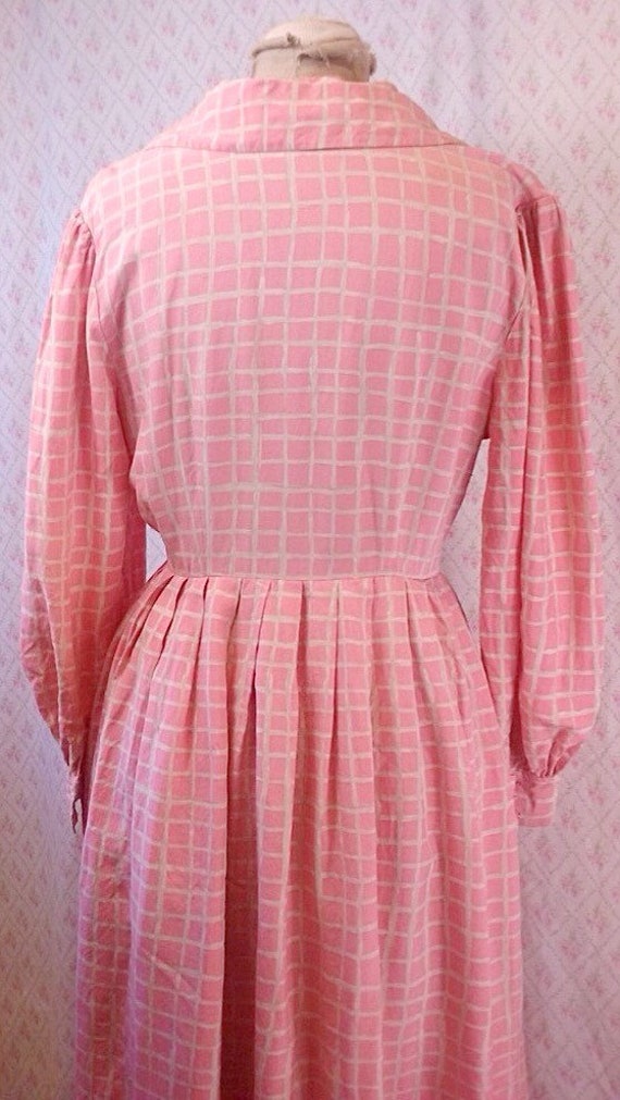 1950's vintage lovely pink and cream cotton/rayon… - image 7