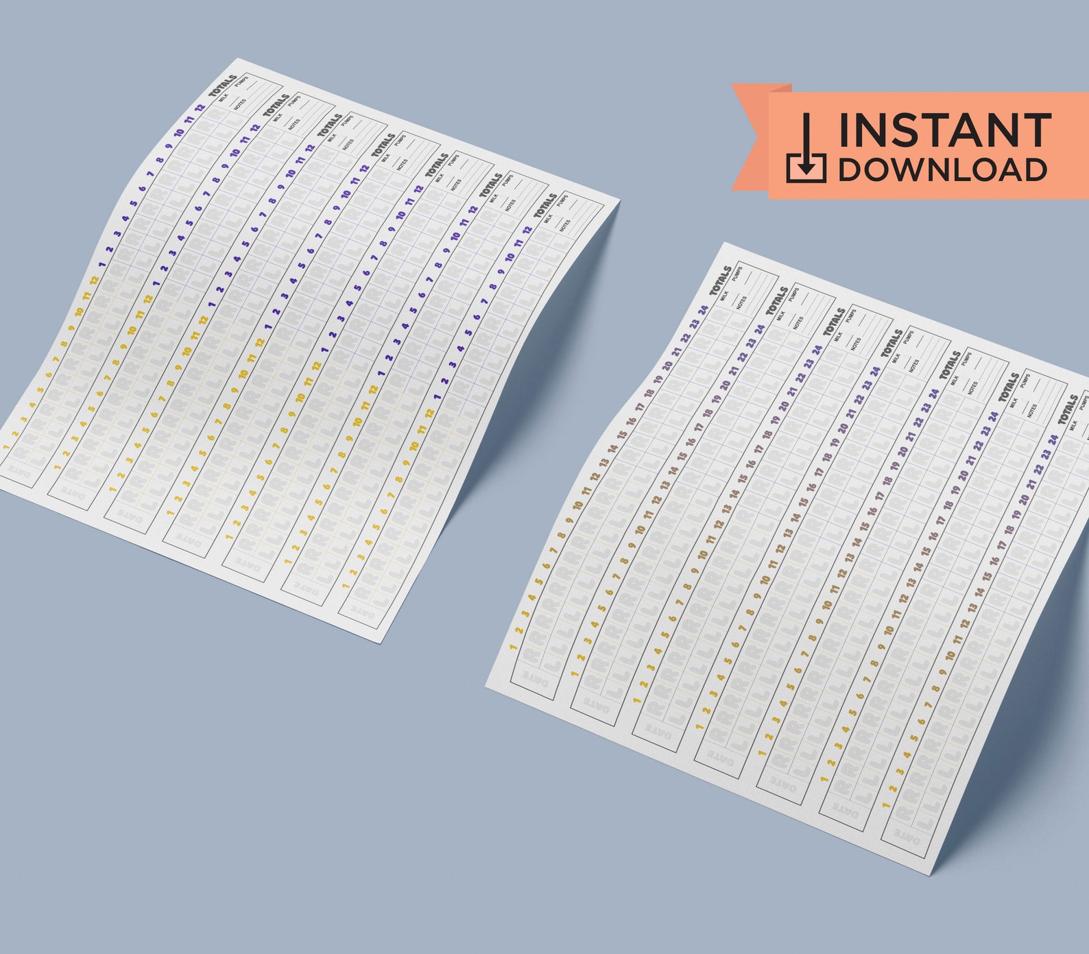 Printable Pumping Log, Breast Milk Log, Pumping Hourly Tracker, Breast Pumping Tracking Table