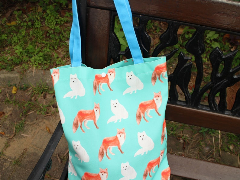 Fox Animal Tote Bag animal travel bag laundry sport grocery school workgift animal lover birthday anniversary friends