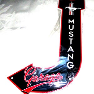 FORD MUSTANG J-Arrow Metal Sign