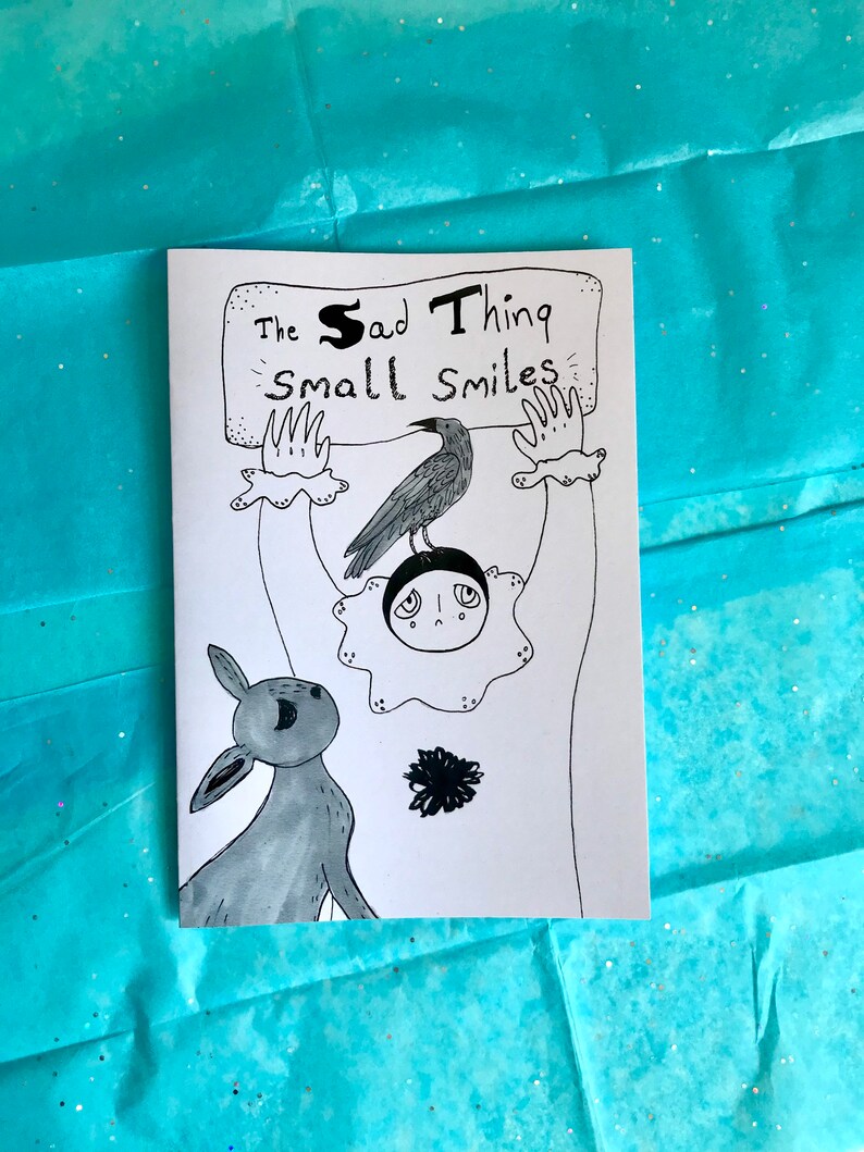 The Sad Thing Small Smiles // A5 Self Love //Self Care Activity and Colouring Zine image 1