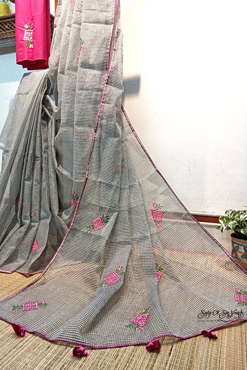 Bulk Purchase Kota Cotton Mix Embroidered Work Saree