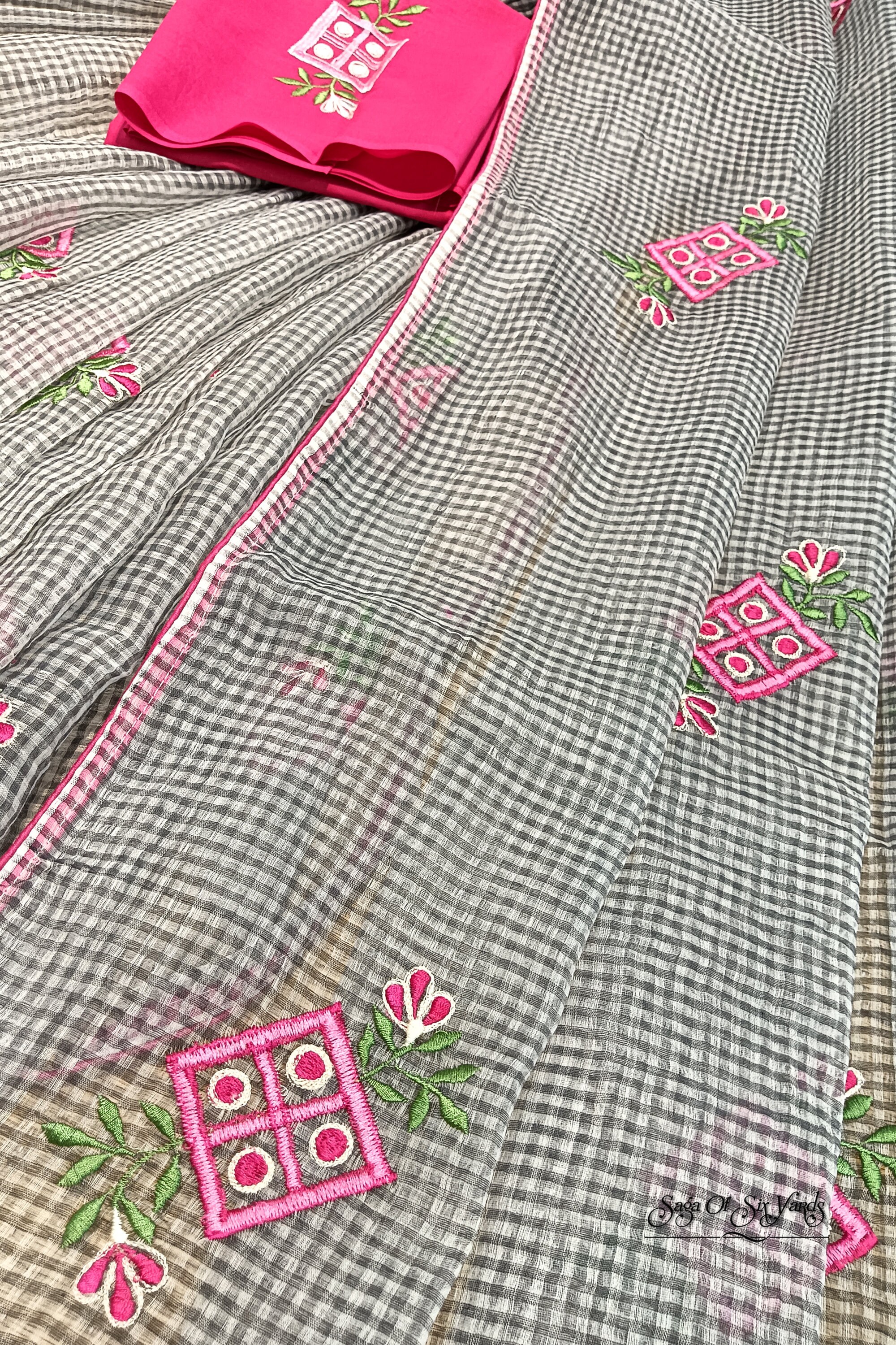 Kota saree with intricate Resham Embroidery