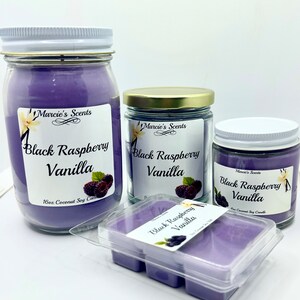 Black Raspberry Vanilla, Coconut Soy Candle