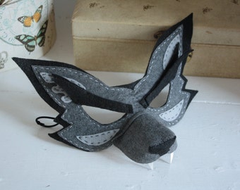 Handstitched Felt Mask, Big Bad Wolf