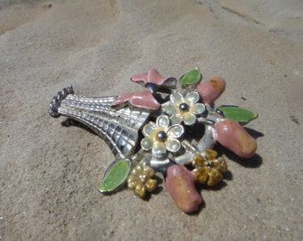Stunning Beautiful Vintage Flower Pendant Pin Brooch Stunning