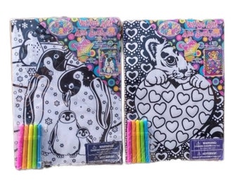 Velvet Coloring Poster With Markers - Etsy