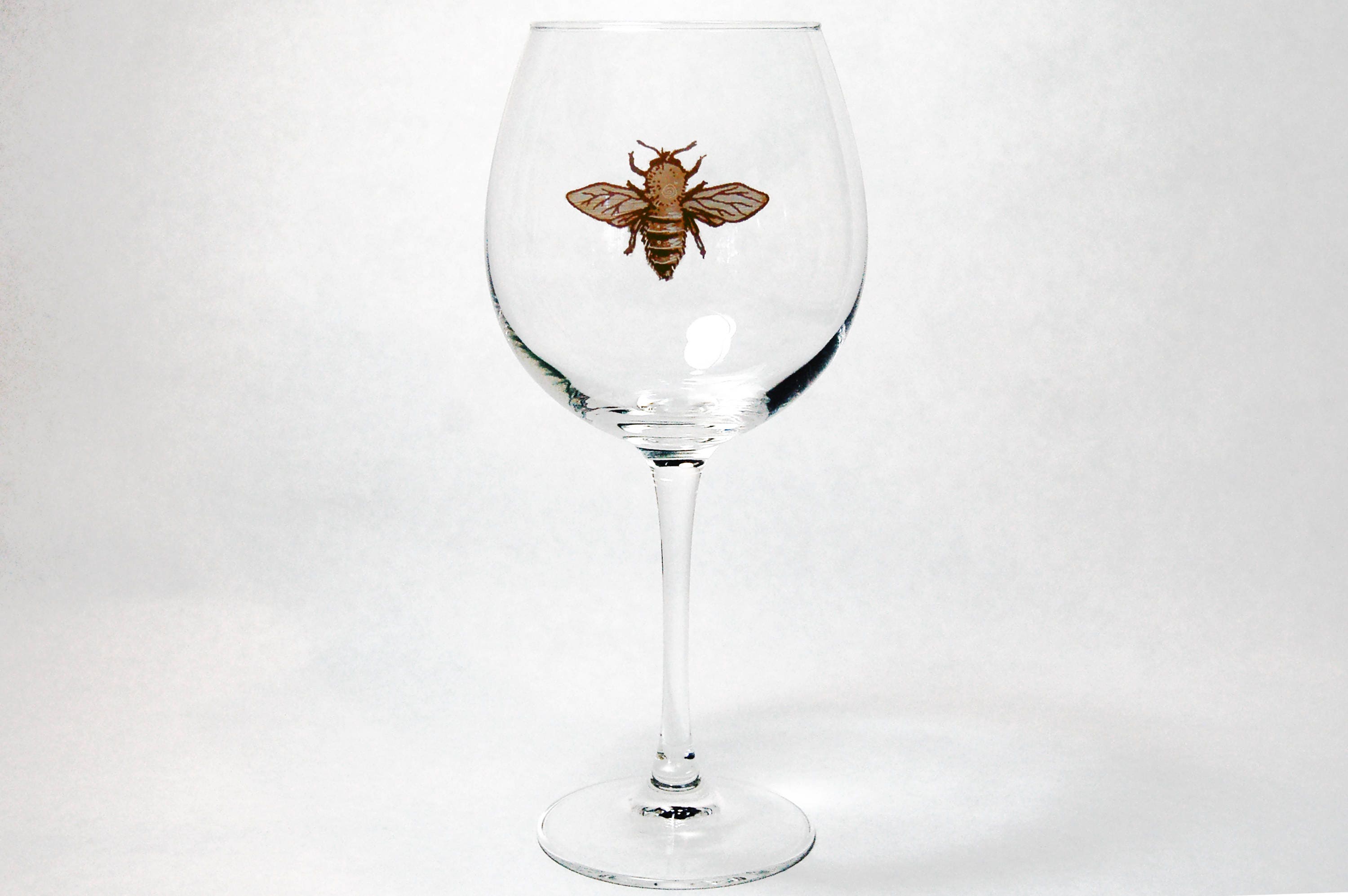 Bee Wine Glass // Honey Bee Gifts // Honey Bee Wine Glass with Etsy