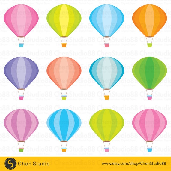 EPS Digital Clipart PNG files included Wedding hot air balloon vector Instant Download