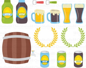 Beer vector - Digital Clipart - Instant Download - EPS, Pdf and PNG files included