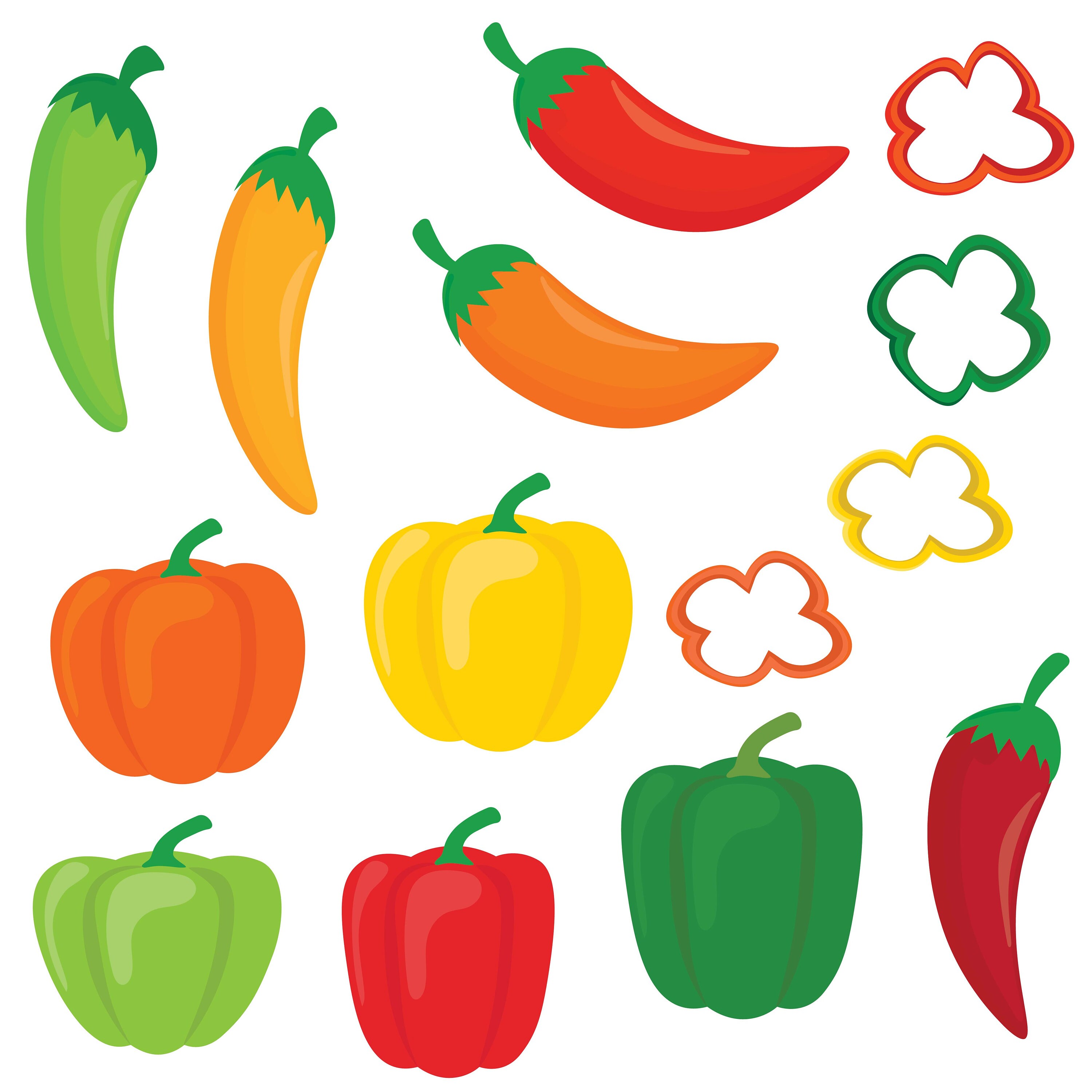 Pepper Clipart Digital Clipart Instant Download PNG Files Etsy Israel
