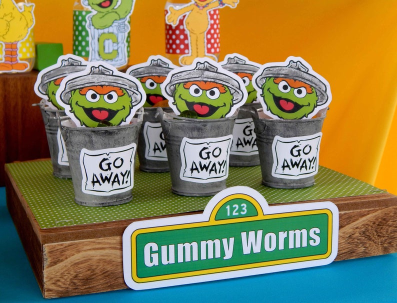 Sesame Street Party Decorationoscar The Grouch Party Etsy