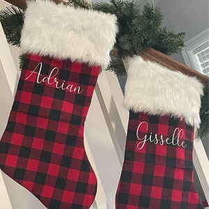 Personalized Buffalo Plaid Stocking