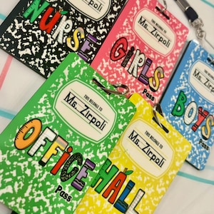 Composition Classroom Hall Passes - Etsy