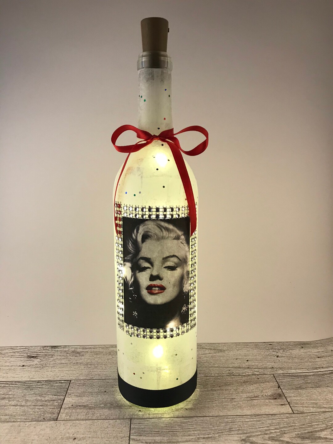 Marilyn Monroe Wine Bottle Lamp Etsy