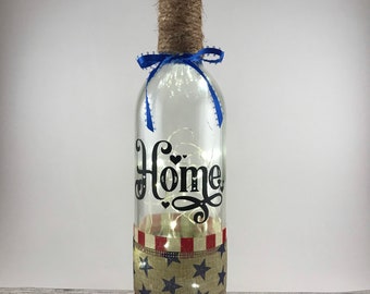 Home wine bottle lamp