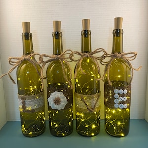 LOVE wine bottle set of 4