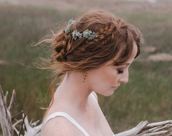 Ensemble d'épingles à cheveux succulentes - Épingles à cheveux de mariage succulentes - Épingles à cheveux de mariée verdure