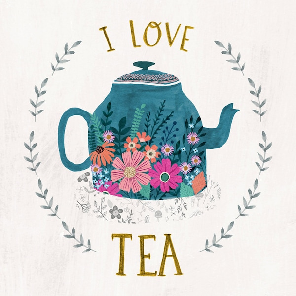 I Love Tea...Giclee print of an original illustration