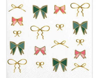 Bows ribbons cocktail napkins/cute party decor/coquette