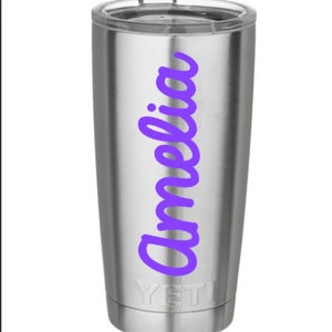 Yeti name monogram decal for rambler tumblers DIY