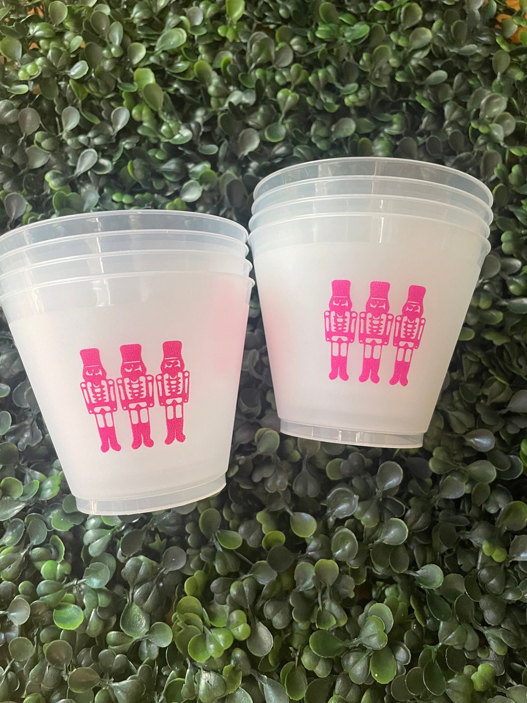 Nutcracker Frosted Cups/wine Glass/cocktail Glasses/party Ware/ Plastic Cups for Holiday Party