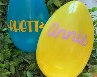 Personalized Easter eggs/ Jumbo easter eggs/ plastic eggs/ Fillable eggs/ oversized easter eggs/ kids easter gift/egg hunt/ monogram egg