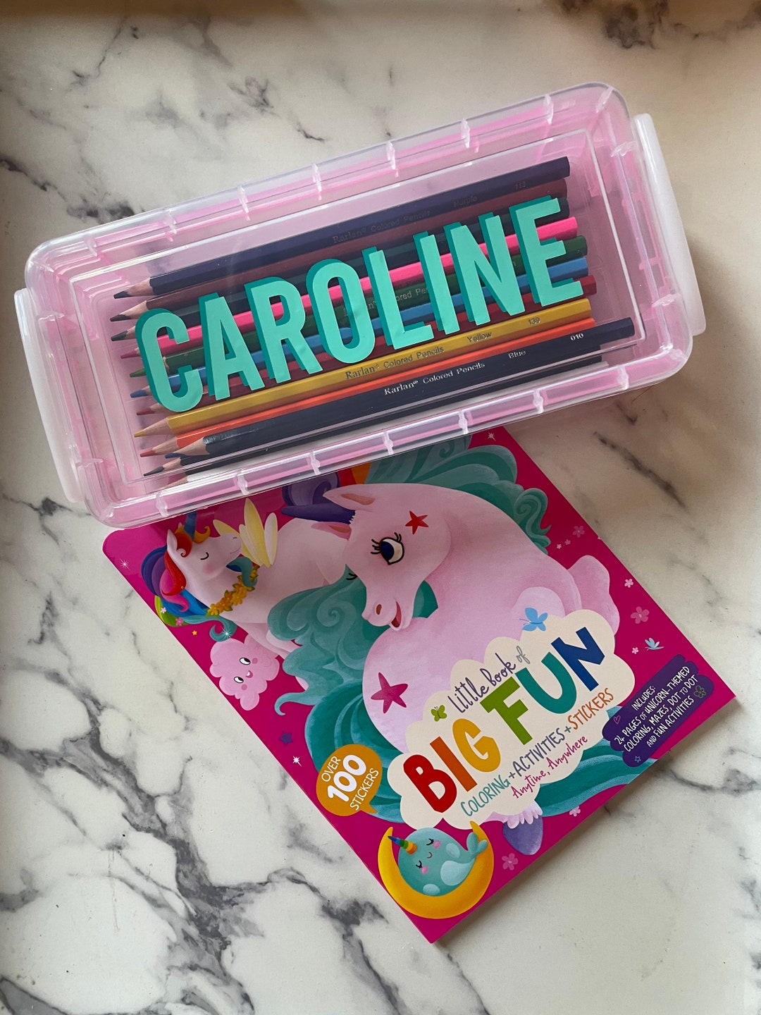 Personalized Crayon Case/ Coloring Book Set/ Kid Gift/ Arts and Crafts ...