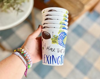 Lexington Kentucky stadium cups/tailgate keeneland/roadie cups/uk grad gift Bourbon glass/housewarming gift