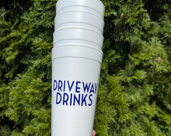 Driveway drinks/roadies/outdoor dining/culdesac fun/deck drinks/roadie cup/foam cups/neighbor gift/housewarming gift/patio