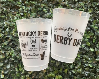 Running for the roses cups/derby day decor/derby party cups