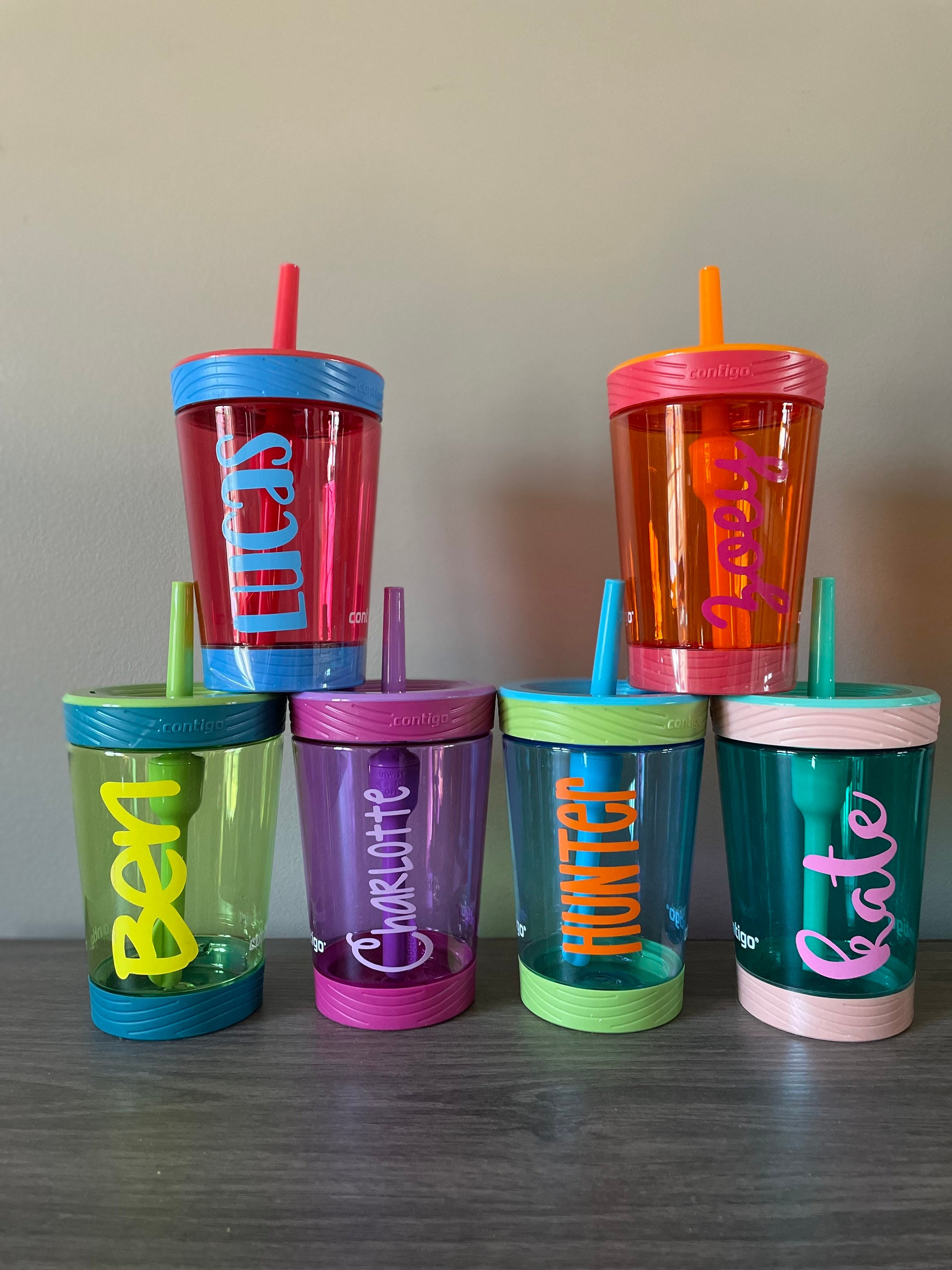 Personalized Contigo Kids Tumbler With Lid and Straw/ Reusable