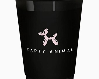 Party animal cups/ balloon animal dog gift/ party cups/ party favors