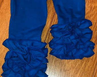 light blue ruffle pants