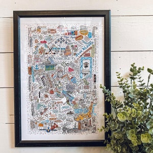 Pensacola, Typography Style, Naval History Artwork, Landmarks, Beach Paradise, Florida, Original design.