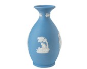 Wedgwood Poor Maria Blue Jasperware Bud Vase 1960 39 s Wedgwood Classic Cameos Pale Blue Jasper Ware 4.75-Inch Stem Vase Blue Jasper Vase