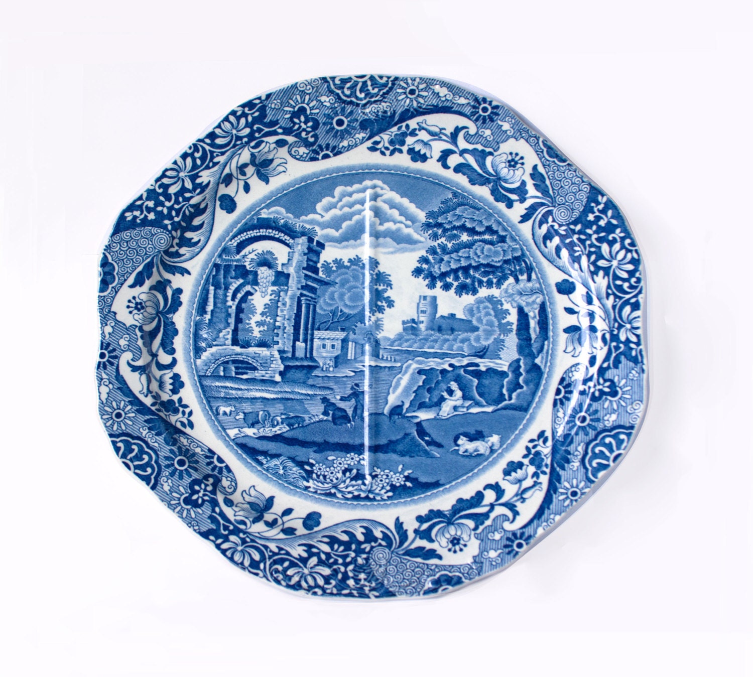 Spode Italian Plate Copeland Spode Divided Serving Plate Etsy