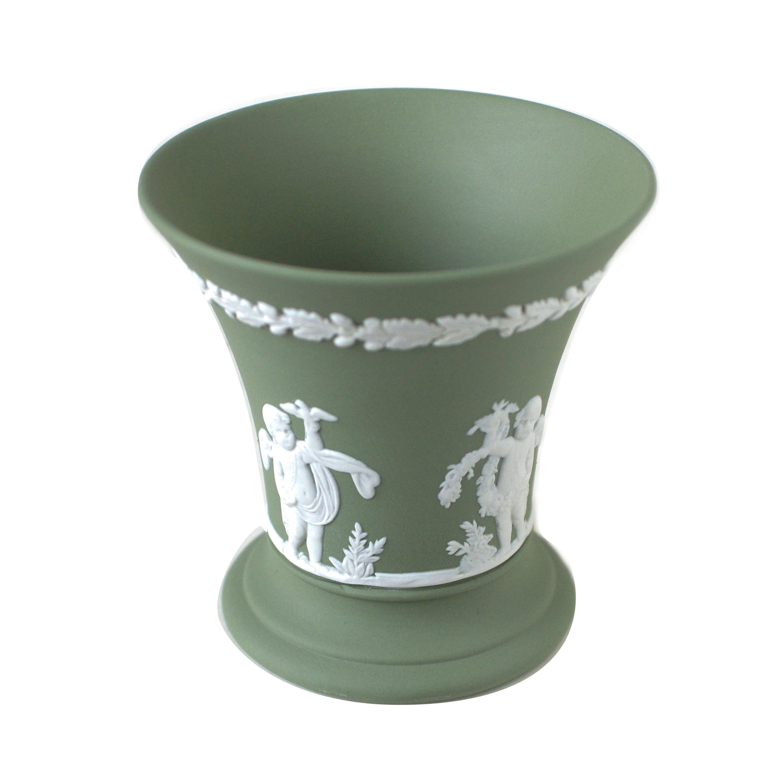 Wedgwood Green Jasperware Vase 1970's Wedgwood Seasons Etsy