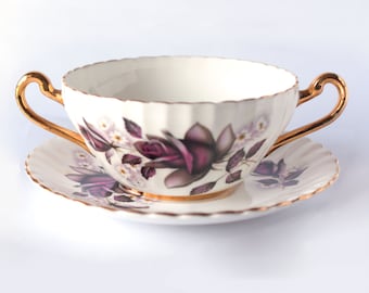 Royal Albert Old Country Roses Soup Coupe and Plate Set Royal Albert Old Country Roses Soup Coupe and Plate Set