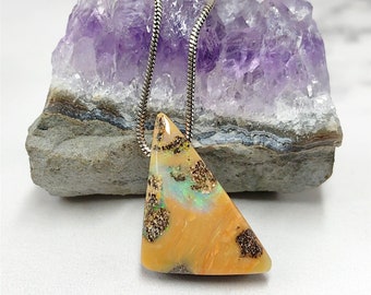 Boulder Opal, Boulder Opal Pendant, Opal Necklace, Opal Pendant, Opal Jewelry, Boulder Opal pendant, Boulder Opal Jewelry, Beautiful Opal